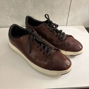 Men's Cole Haan GrandPro Brown Tennis Leather Shoes Size 11 M